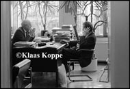 Gerrit Komrij en Theo Sontrop,foto Klaas Koppe